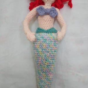 Arielle Little Mermaid inspired crochet amigurumi doll - 14&quot;