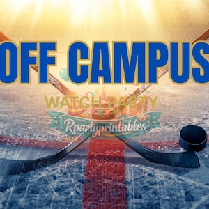 Off Campus Watch Party Pack, Hockey Romance Book Club Decor (Instant Download)
