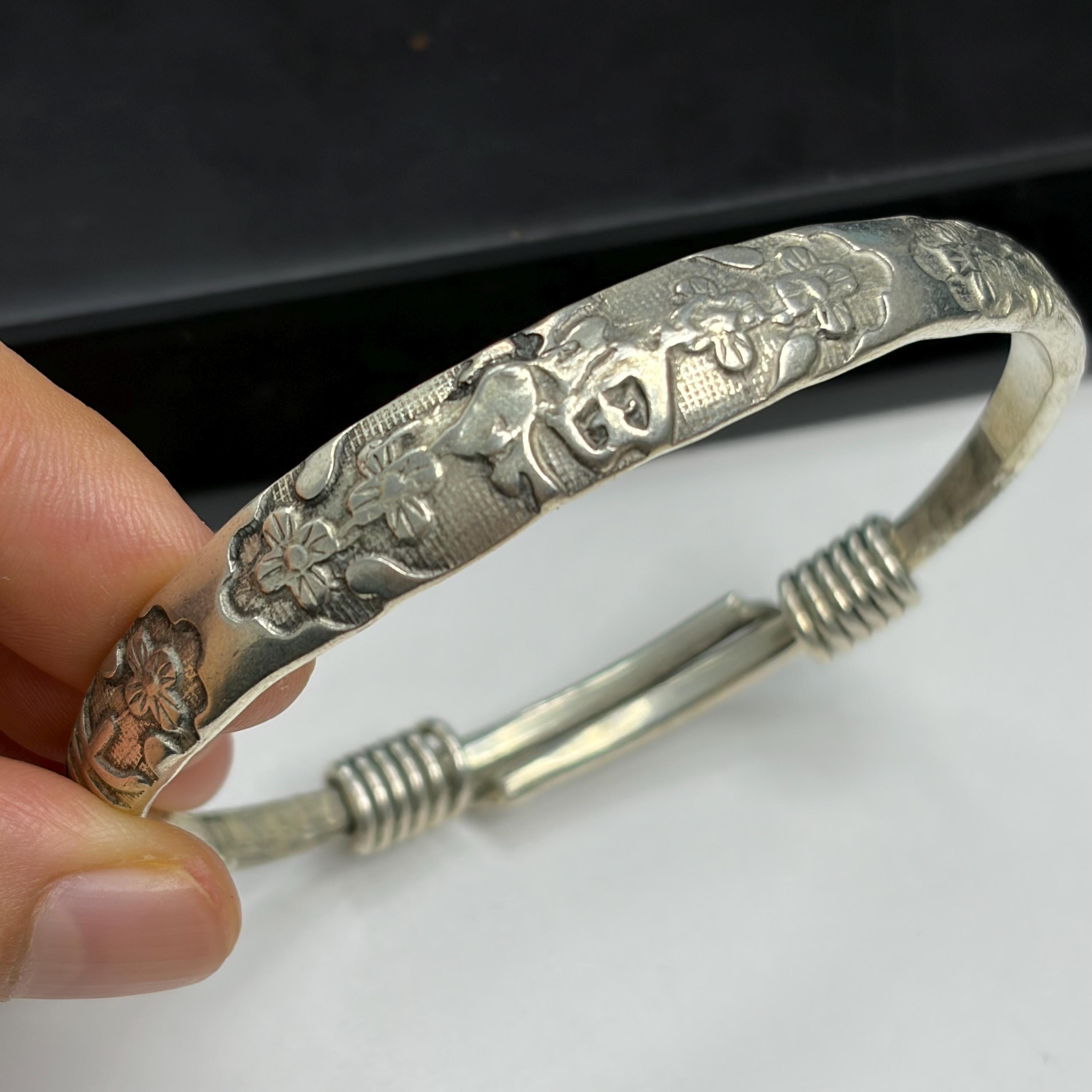 Chinese vintage silver bracelet - Etsy 日本