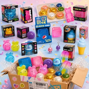 NeeDoh Sensory Squishy Cube, Slow-Rebound Stress Relief Toy with Super Solid Feel for Kids and Adults