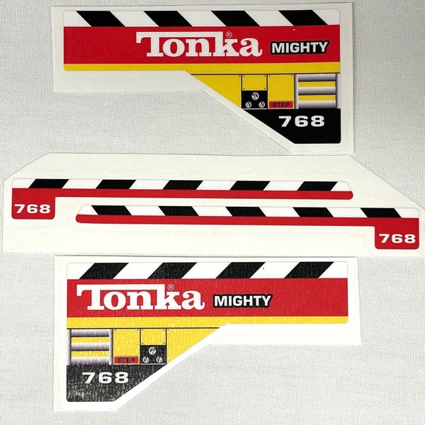 Custom Replacement Cab Stickers Decals 1997 #768 Mighty Dump Tonka Truck