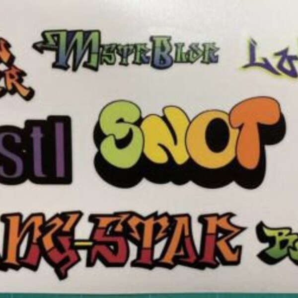 Custom Graffiti Stickers for City Train - Pre Cut Vinyl - Lot 2