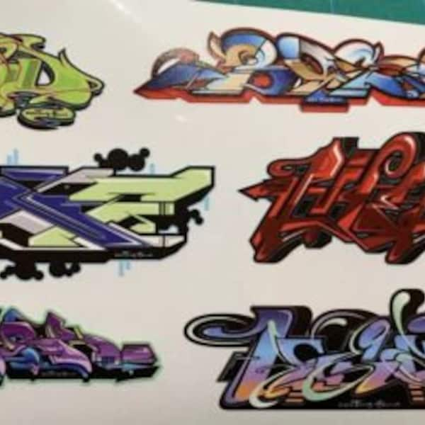 Custom Graffiti Stickers for City Train - Pre Cut Vinyl - Lot 4