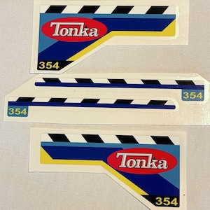 Custom Ersatz Cab Decals #354 Mighty Dump Tonka Truck - Wasserdichtes Vinyl