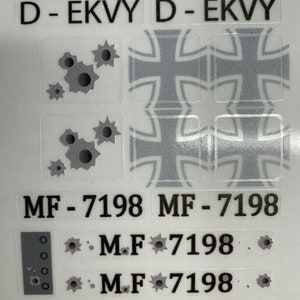 Custom Replacement Stickers for 7198 Fighter Plane Attack