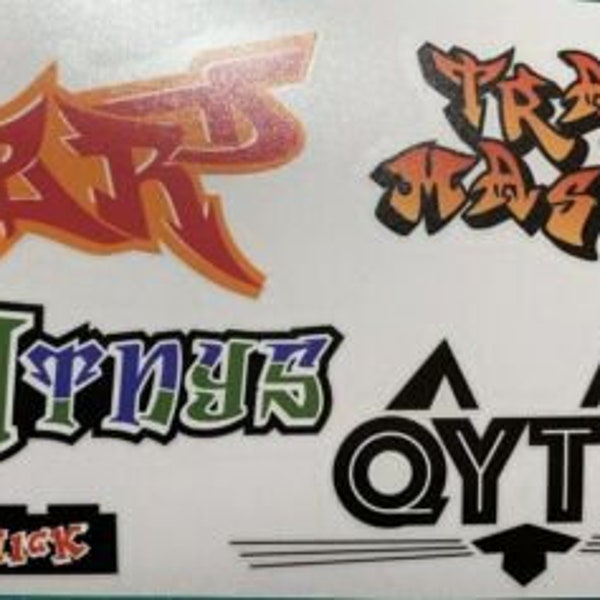Custom Graffiti Stickers for City Train - Pre Cut Vinyl - Lot 1