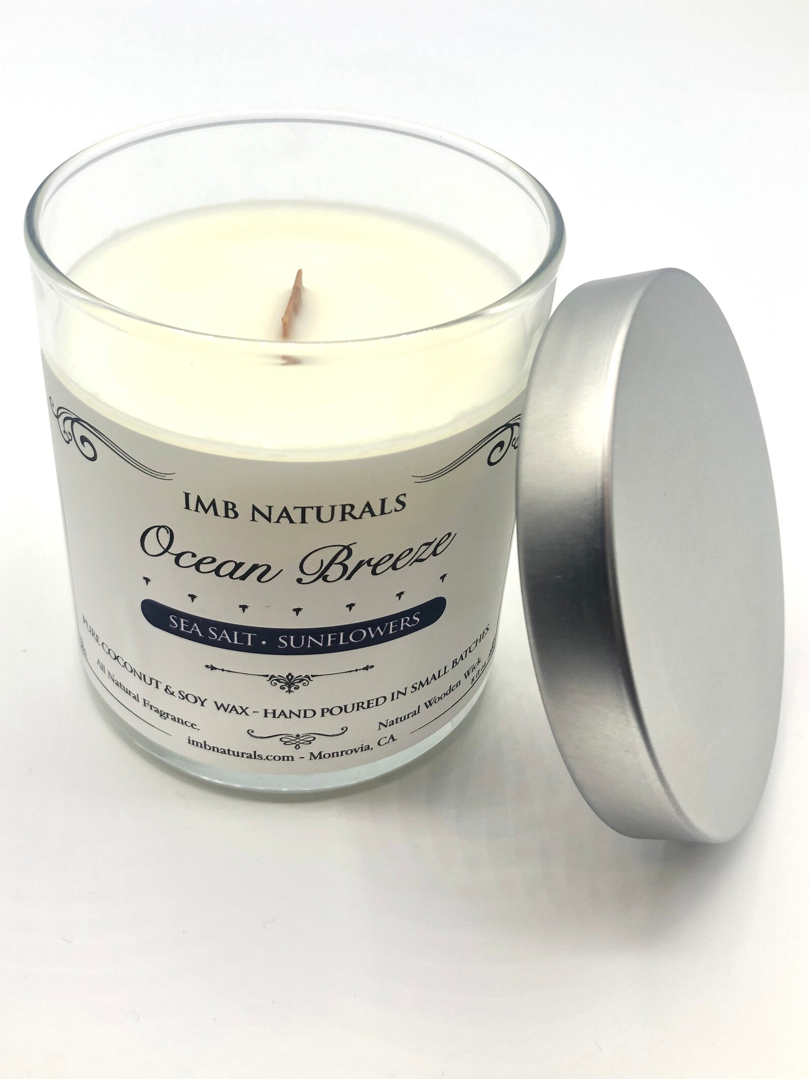 Ocean Breeze Scented Candleall Natural Candlesea Salt Etsy