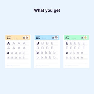 A-Z Letter Tracing Printable | Handwriting Practice, Trace & Hear Phonics (Digital Download) Bild 2