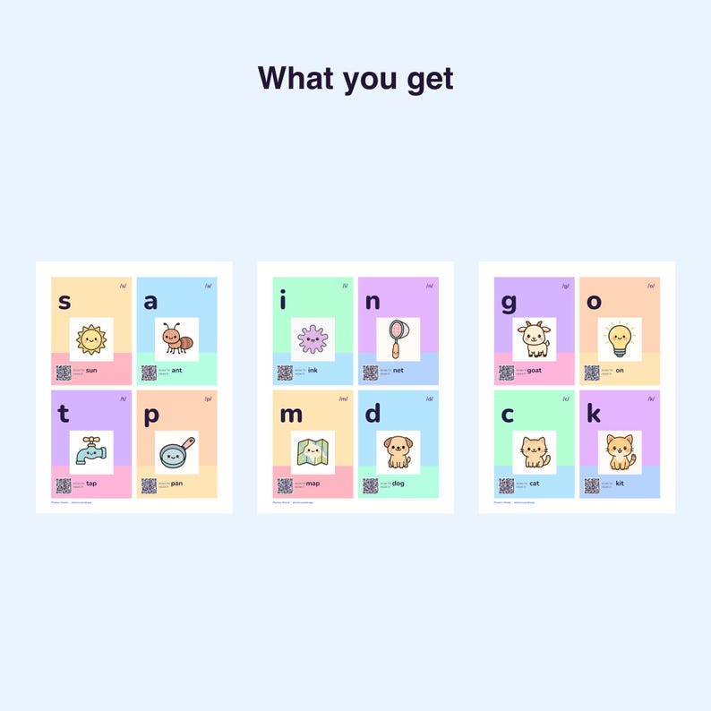 Phonics Sound Cards | ABC Letter Flashcards for Preschool (Digital Download) image 2