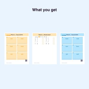 CVC Worksheets | Short Vowel Phonics Practice (Digital Download) image 2