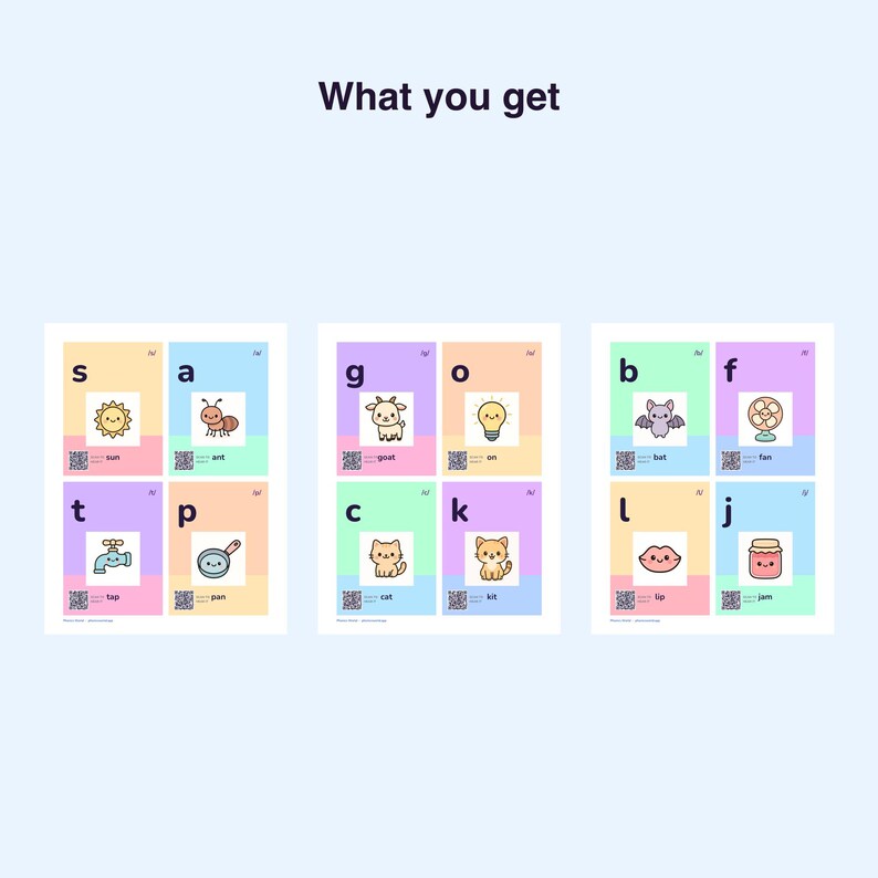 Phonics Starter Kit | Sound Cards, Tracing, CVC Worksheets (Digital Download) image 2