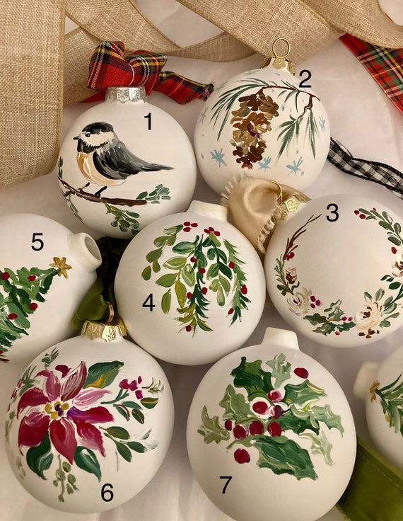 Hand-Painted Ceramic Christmas Ornaments