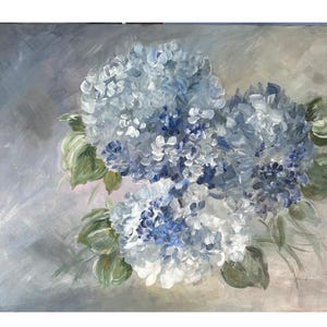 Large Hydrangea Painting on Canvas 40x30inches