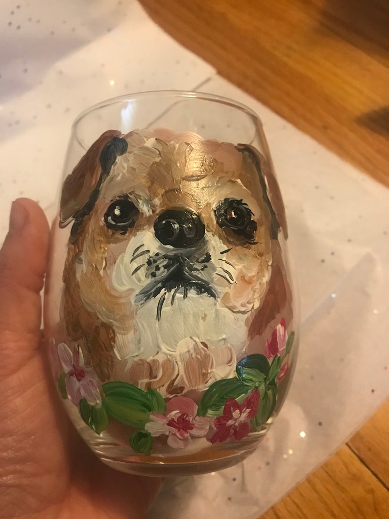 Hand Painted Wine Glasses/ Animal Etsy