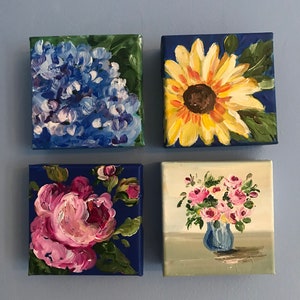 Mini Canvas Floral Art image 1