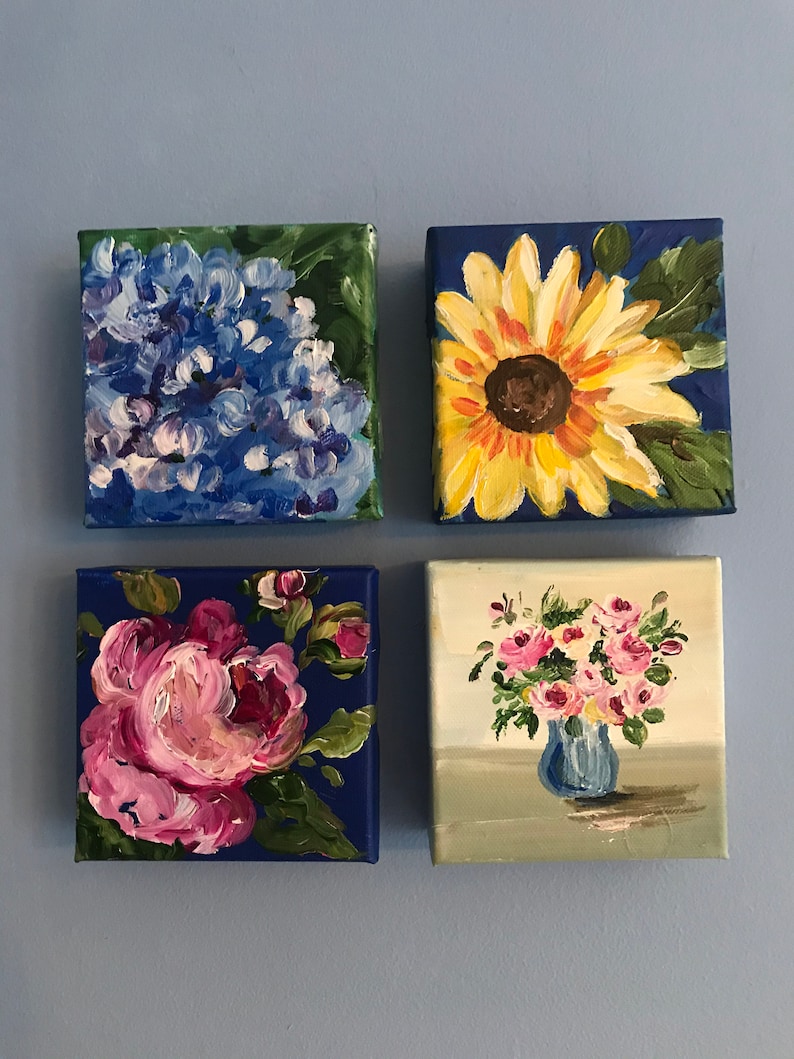 Mini Canvas Floral Art image 1