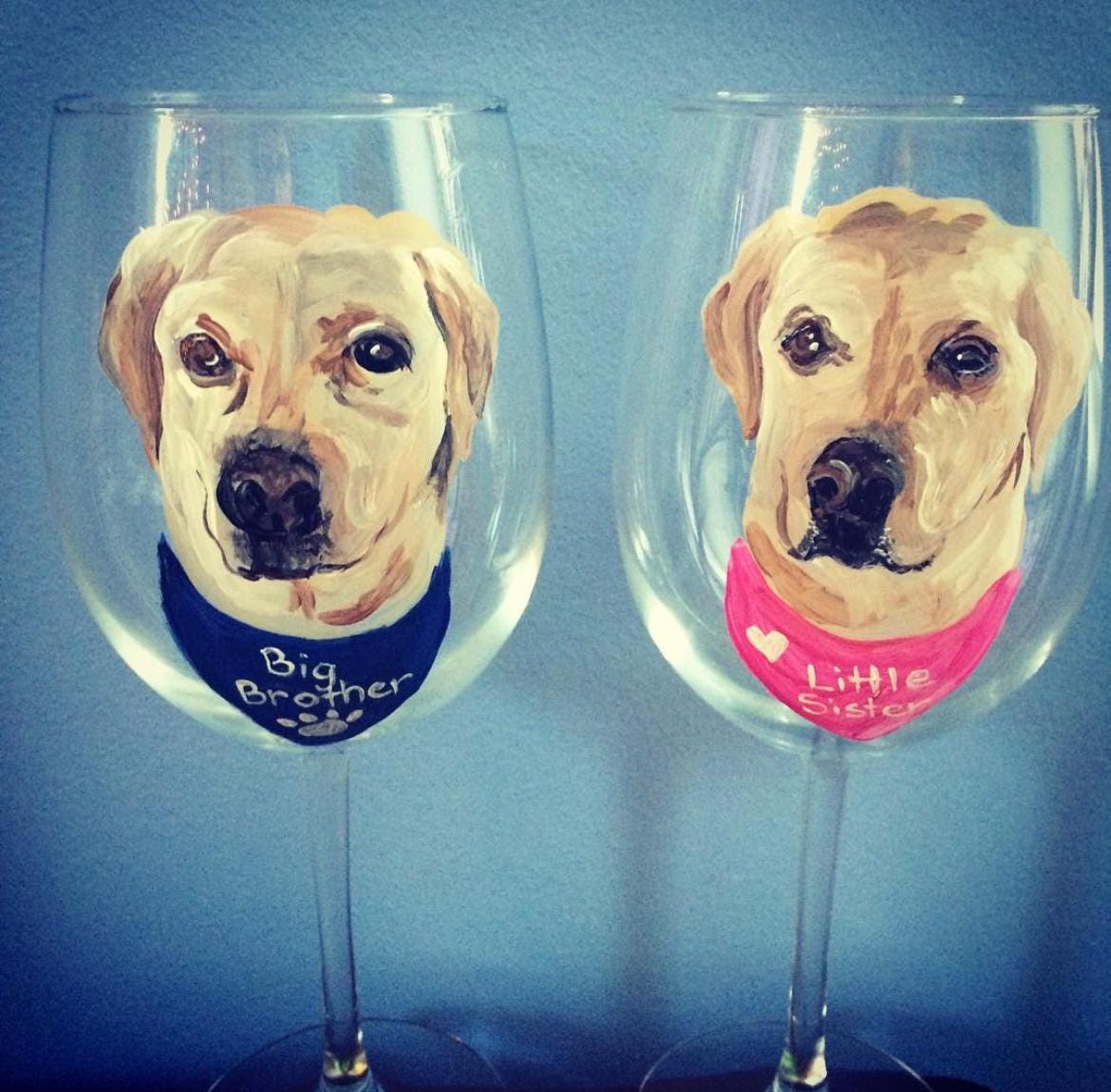 Custom Hand Painted Pet Glass