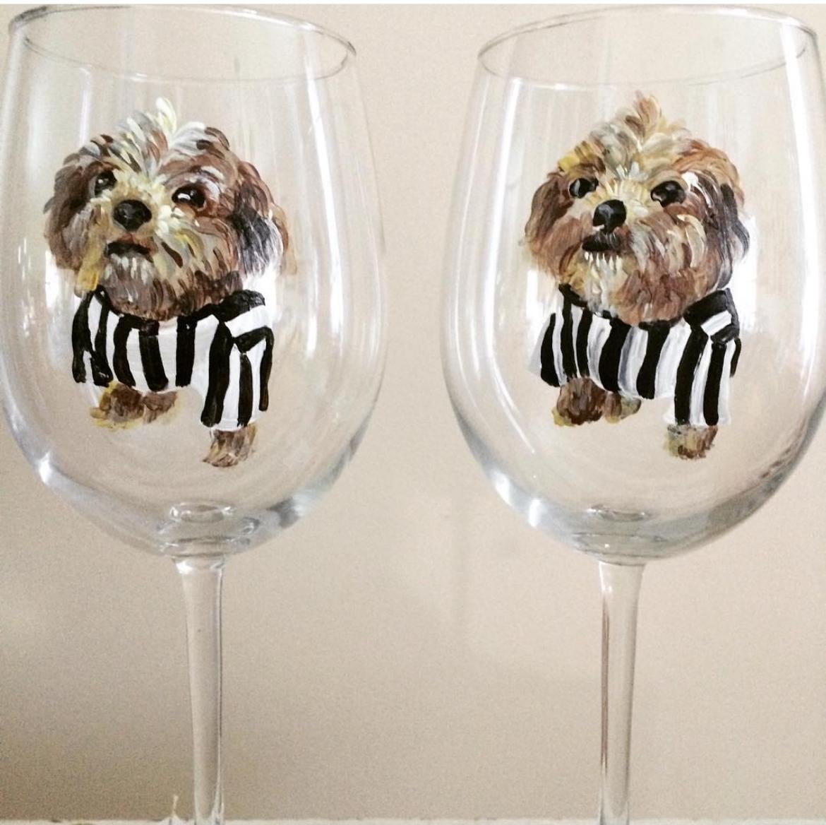 Custom Hand Painted Pet Glass