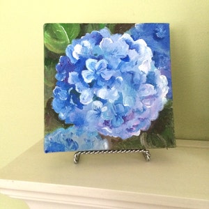 Mini canvas painting/ hydrangea image 1