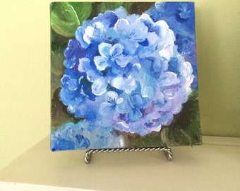 Mini canvas painting/ hydrangea