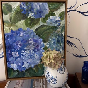 Blue Hydrangea Oil Painting/ Original Painting