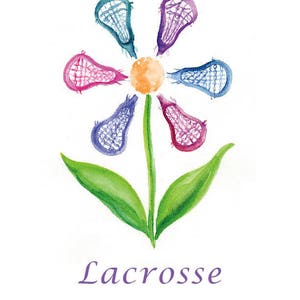 Girls Lacrosse Print