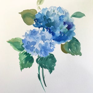 Original Watercolor Hydrangeas