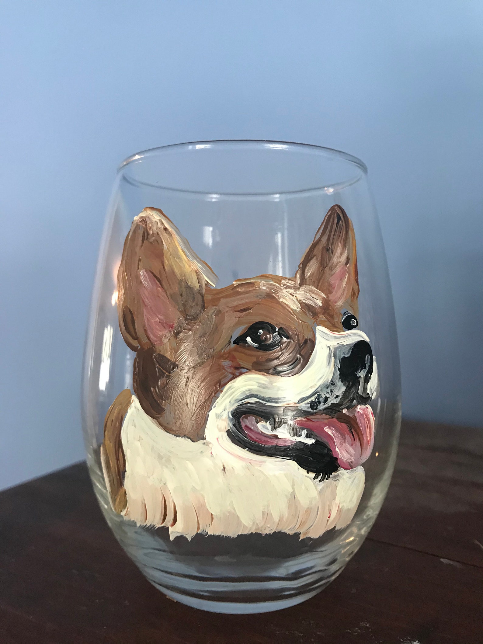 Hand Painted Wine Glasses/ Animal Etsy