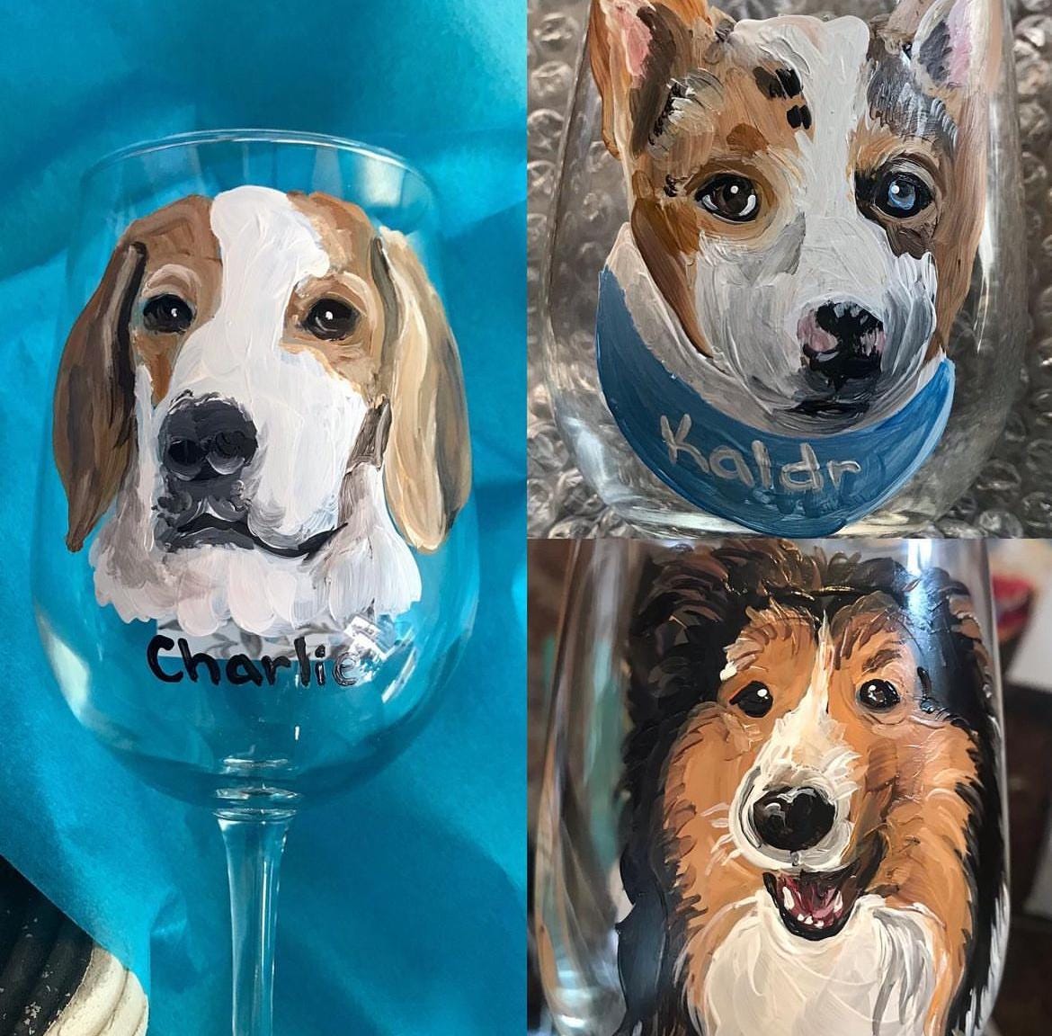 Custom Hand Painted Pet Glass