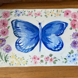 Custom Hand Painted Canvas Floor Cloth