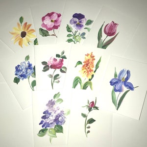 Hand Painted Assorted Note Cards/ 10 per pack