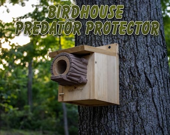 Birdhouse Predator Protector | Small, Large, Custom Sizes | Wood-Look Guard for Nesting Birds