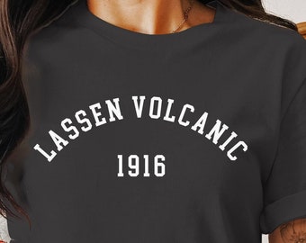 Lassen Volcanic National Park T-Shirt, Hiking Camping Shirt, California Gift, Nature lover, Crew Neck Sweater, Wildlife Tee, Retro Top