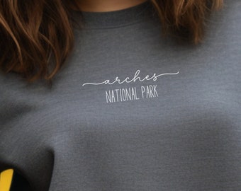 Arches National Park Sweatshirt, Hiking Camping Shirt, Utah Gift, Nature lover, Crew Neck Sweater, Wildlife Tee, Trendy Top