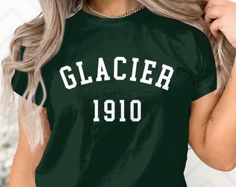 Glacier National Park T-Shirt, Hiking Camping Shirt, Montana Gift, Nature lover, Crew Neck Sweater, Wildlife Tee, Retro Top