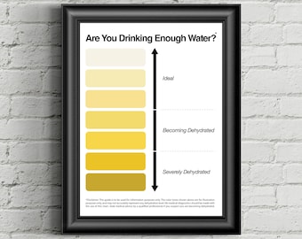 Urine Color Chart, Water Intake Guide (Digital Download)
