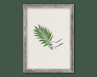 Palm Sunday Print • Mark 11 Scripture Art (Digital Download)