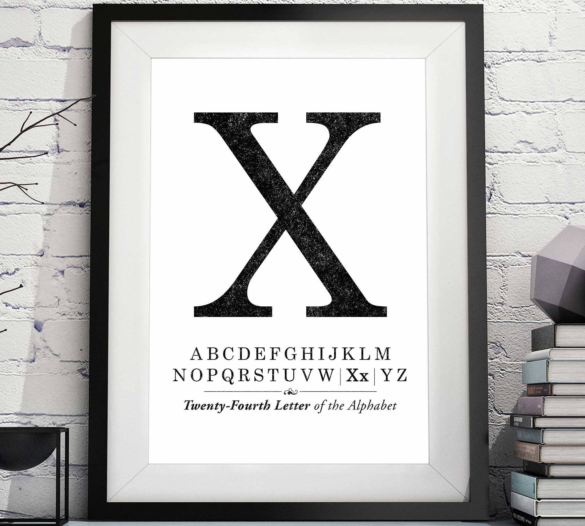 poster letter x serif printable letter x digital download x etsy singapore