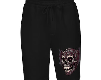 Men's fleece shorts | Vampire Skull