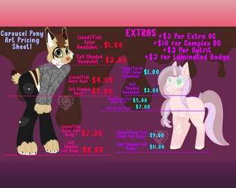Custom Laminated Fursuit Badge: Headshot, Bust, and/or FullBody Options