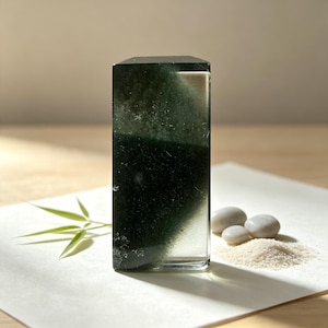 Natural Green Phantom Quartz Crystal Tower, Polished Mineral Specimen, Home Decor Accent