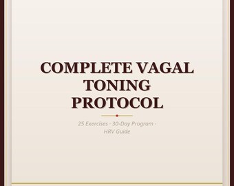 Komplett vagal toningprotokoll | 25 övningar, 30-dagars HRV-guide (digital nedladdning)