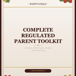 Regulated Parent Toolkit | ADHD Scripts, Calm Log (Digital Download)