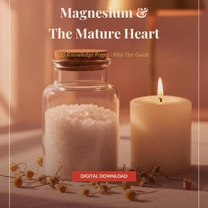Magnésium pour la santé cardiaque des femmes : Guide imprimable | Palpitations et hypertension : Guide de dosage des suppléments (PDF, téléchargement instantané)