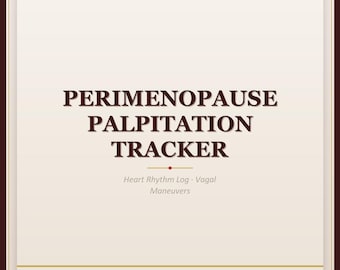 Perimenopaus Hjärtklappningsspårare | Hjärtrytmlogg Vagala manövrar Hormon Hjärta | PDF