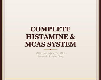 Histamine MCAS Management System | 200+ Food Reference 8-Week Diary (PDF Download)