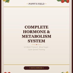 Sistema completo de optimización hormonal y metabólica / Protocolo de 12 semanas para el control del azúcar en sangre / PDF premium
