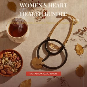 Ensemble de documents imprimables sur la santé cardiaque des femmes | 3 guides sur les symptômes silencieux, le magnésium et les palpitations (PDF)
