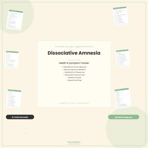 Registro de amnesia disociativa, registro de lagunas de memoria, diario de conexión con la tierra (descarga en PDF)