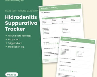 Hidradenitis Suppurativa Tracker, Flare Log, Wound Care Diary (PDF Download)